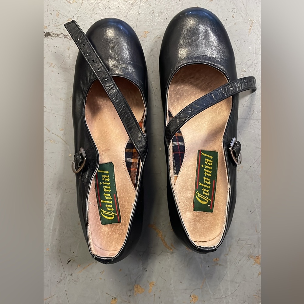 Black Leather folklorico shoes like new